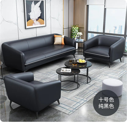 Office Sofa Business Reception Modern Simple Meeting Hotel Lobby Resting Area Office Sofa Coffee Table Set
