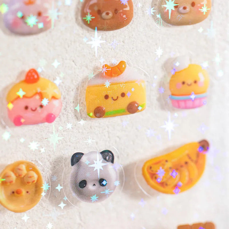 Mr. Paper, 10pcs/pack,cute Mini Stickers for Animal Food and Beverage,scrapbook,photo Frame,phone Case,diary Decoration Stickers