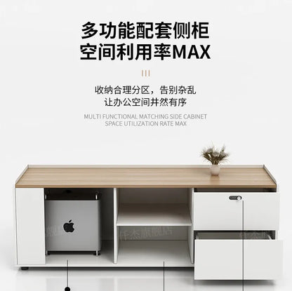 Wooden Study Office Desk Modern Computer Space Saving Luxury Design Safe Office Desk Aesthetic Mesa Ordenador Room Furniture