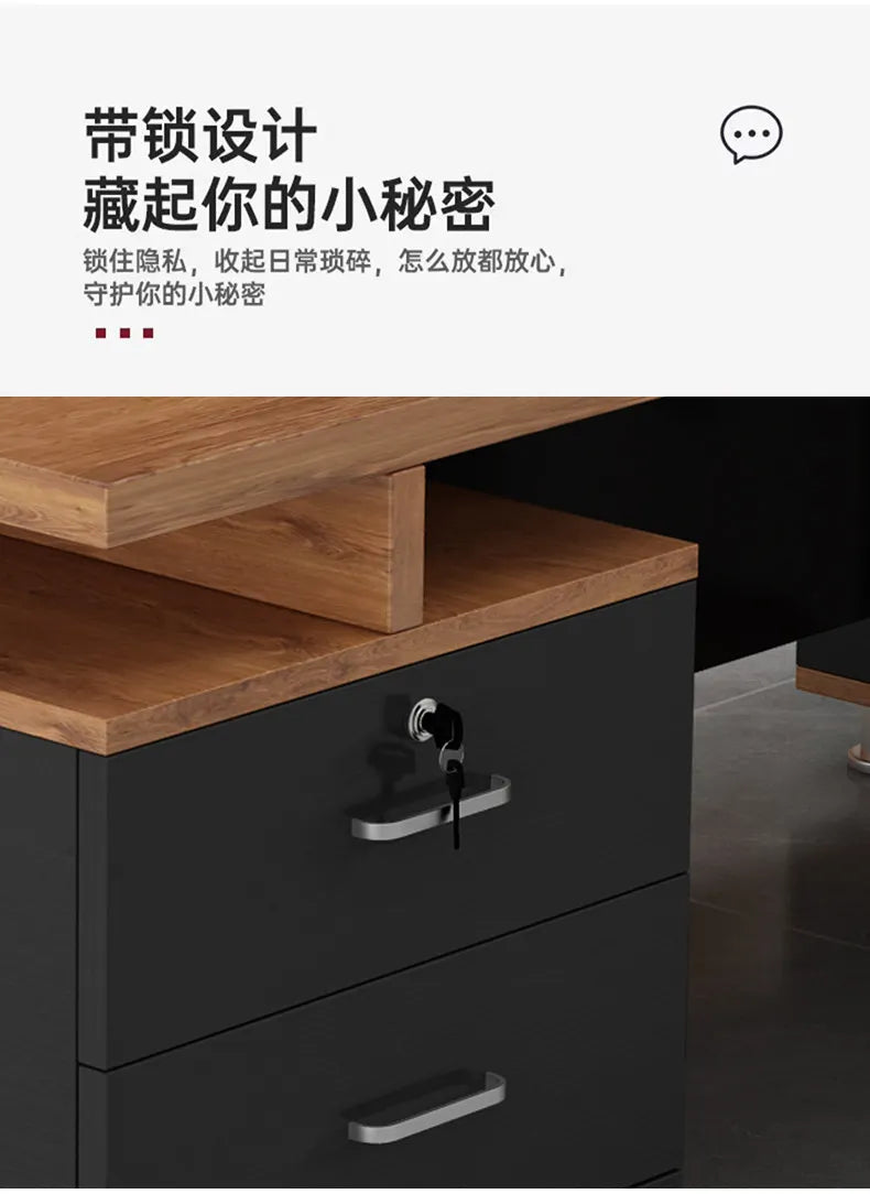 Aesthetic Modern Office Desk Creative Save Space Big Size Fashion Safe Office Desk Professional Mesas Escritorio Home Products