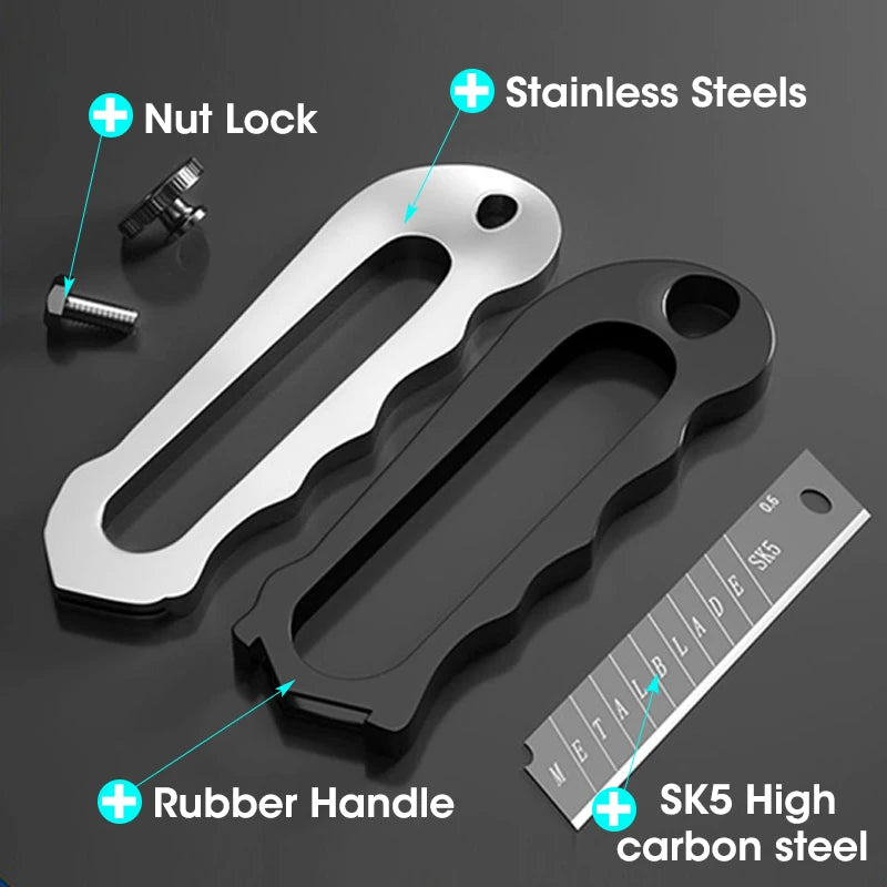 Durable Industrial Utility Knife,Replaceable High Carbon Steel Blade,Stainless Steel Paper Cutter,Office Art Student Supplies