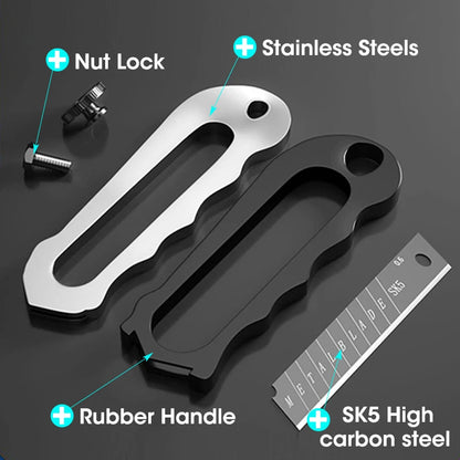 Durable Industrial Utility Knife,Replaceable High Carbon Steel Blade,Stainless Steel Paper Cutter,Office Art Student Supplies
