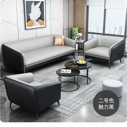 Office Sofa Business Reception Modern Simple Meeting Hotel Lobby Resting Area Office Sofa Coffee Table Set