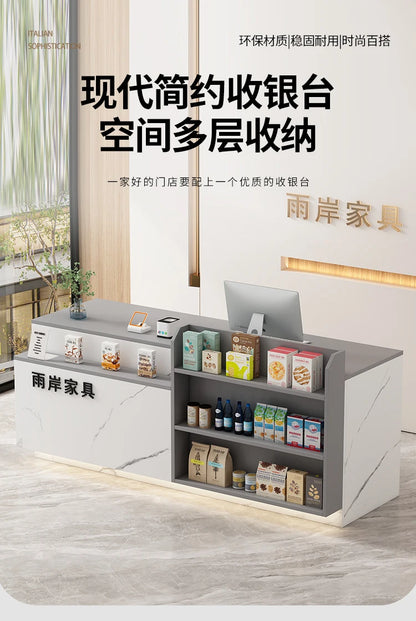 Office Bar Counter Cashier Counter Simple Custom Reception Desk Beauty Salon Escritorio De Recepcion Commercial Furniture