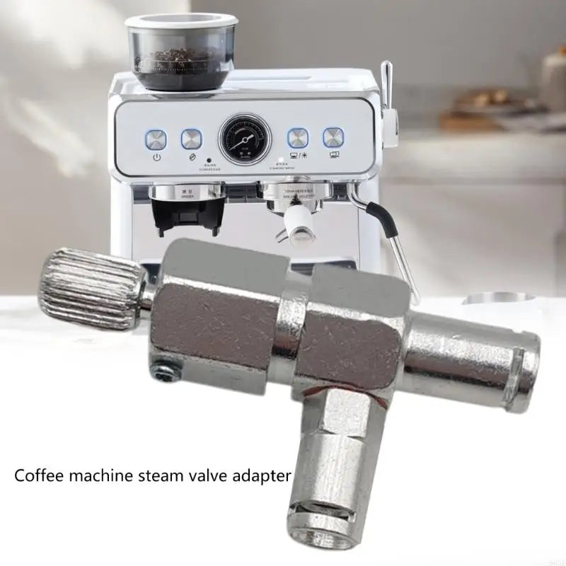 Coffee Machine Steam Valves Adapter User Friendly Installation Steam Valves Connector Aluminum Alloy Texture for Kitchen