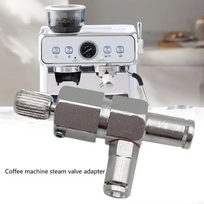 Coffee Machine Steam Valves Adapter User Friendly Installation Steam Valves Connector Aluminum Alloy Texture for Kitchen