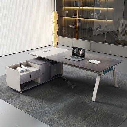 Living Room Lshaped Office Desk Luxury Design Chinese Style Fashion Office Desk Interior Escritorio Oficina Postmodern Furniture