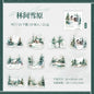 Mr. Paper, 10pcs/pack, Winter Landscape Large-sized PET Stickers, Decorative Collage Scrapbook, Photo Frame, Phone Case,notebook