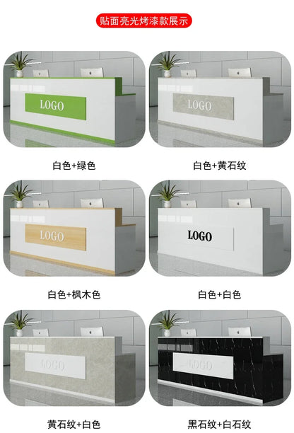 Office Design Reception Desks BeautyModern Checkout Counter Reception Desks Luxury Salon Mostrador Negocio Commercial Furniture