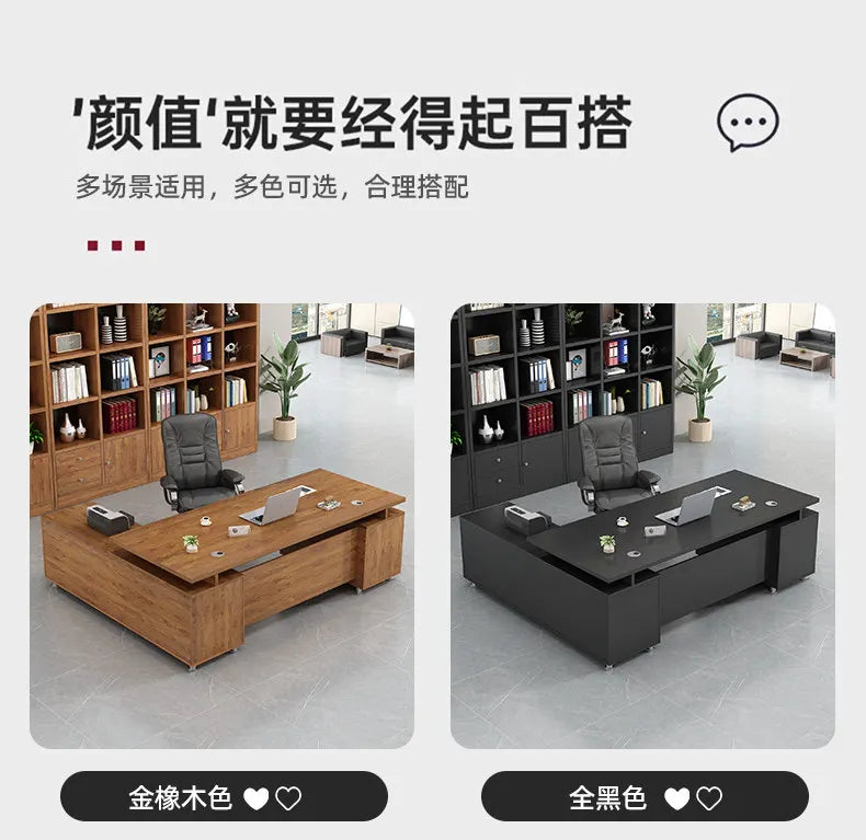 Aesthetic Modern Office Desk Creative Save Space Big Size Fashion Safe Office Desk Professional Mesas Escritorio Home Products