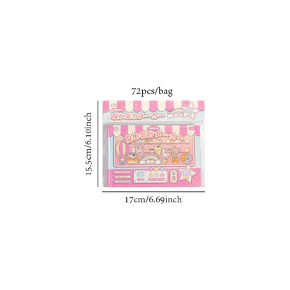 Mr. Paper 1Style 72Pcs/bag Good Mood Maker Cut Film Sticker Book DIY Handbook Scrapbook Phone Case Photo Frame Calendar