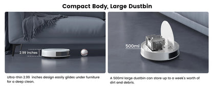 OKP K5P Robot Vacuum Cleaner, 5000Pa, 180 Mins, WiFi/App, Slim Design, Self-Charging, Perfect for Hard Floors, Pet Hair, Carpets