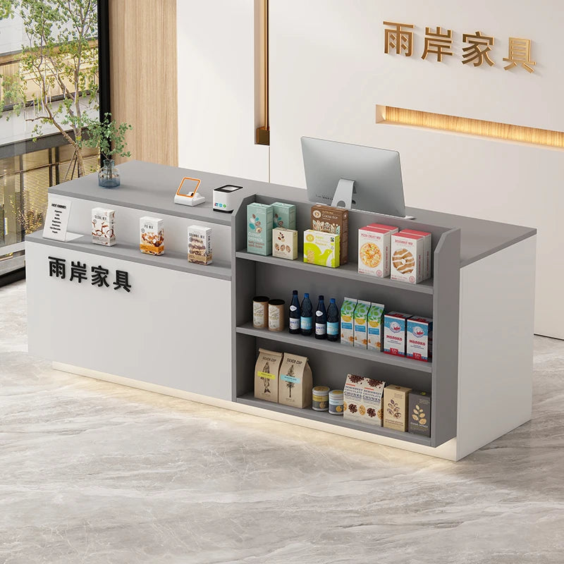 Office Bar Counter Cashier Counter Simple Custom Reception Desk Beauty Salon Escritorio De Recepcion Commercial Furniture