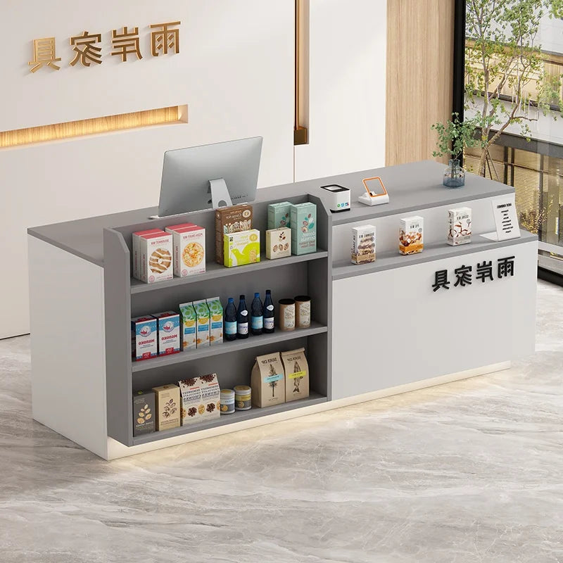 Office Bar Counter Cashier Counter Simple Custom Reception Desk Beauty Salon Escritorio De Recepcion Commercial Furniture