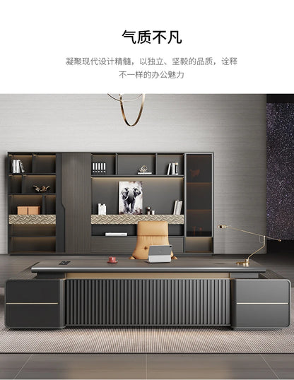 Office Desk, Simple And Modern Manager Executive Desk, Painted Light Luxury Large Class Office Desk