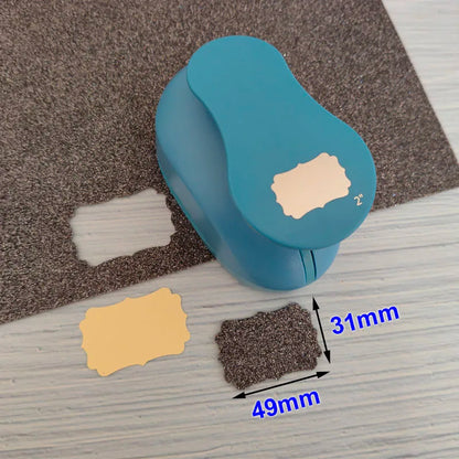 1.5'' 2" 3" DIY Paper Tag Photo Frame Card Cutter Scrapbook Large-scale Embossing device Hole Punch Kids Handmade Craft Gift Cut