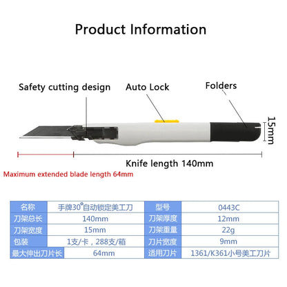 SDI Anti-shaking Utility Knife Automatic Locking box cutter cute RetracCtable cuchillos For Wallpaper Sculpture Snap Off Cutting