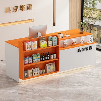 Office Bar Counter Cashier Counter Simple Custom Reception Desk Beauty Salon Escritorio De Recepcion Commercial Furniture
