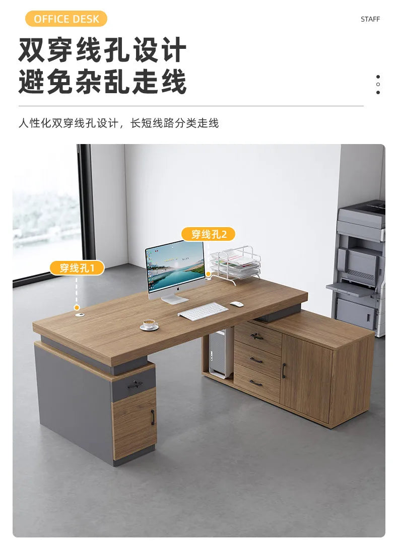 Large Size Fashion Office Desk Decoration Beauty Professional Minimalist Office Desk Save Space Mesas Escritorio Furnitures