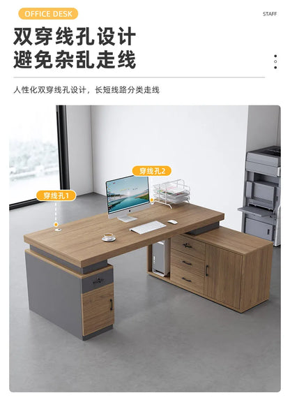 Large Size Fashion Office Desk Decoration Beauty Professional Minimalist Office Desk Save Space Mesas Escritorio Furnitures