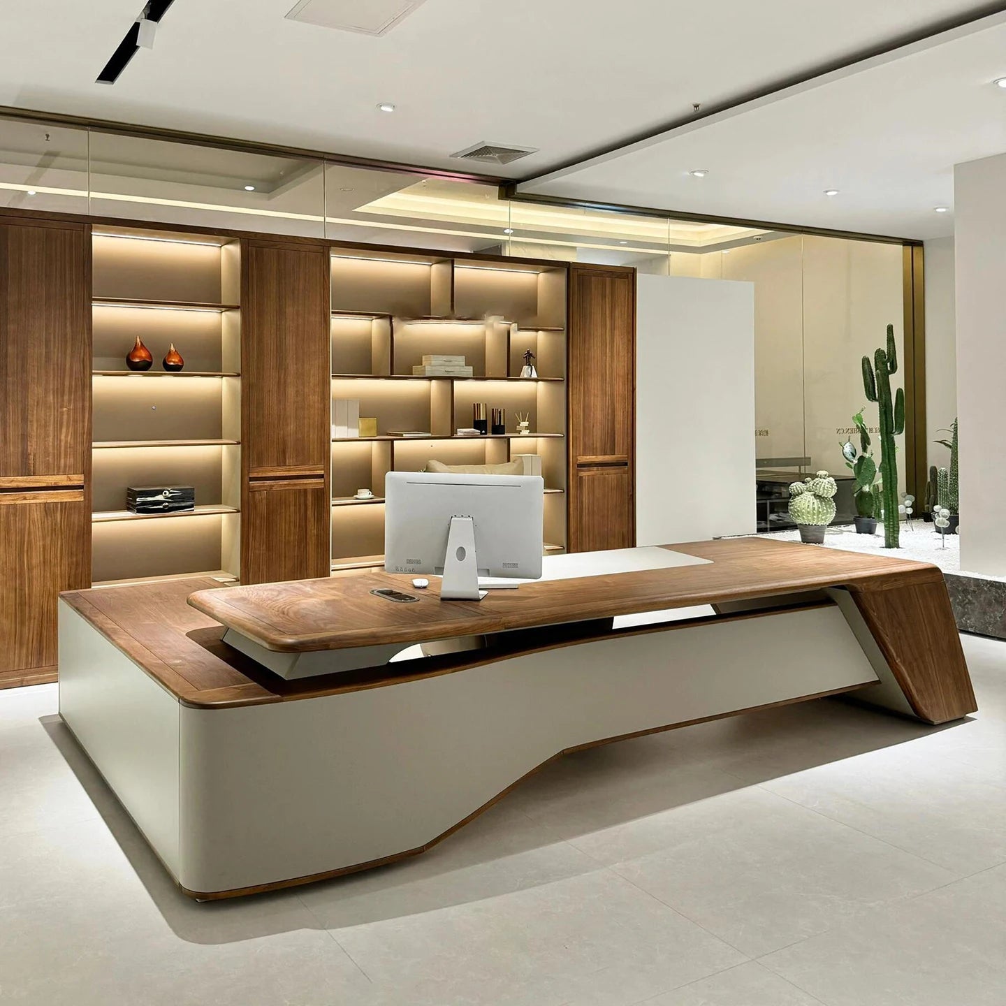 Wooden Fashion Office Desk Simple Creative Cheap Interior Big Size Office Desk Save Space Meuble Bureau Chinese Style Furniture