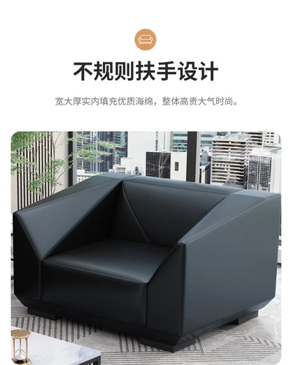 Office Sofa Simple Modern Three-person Minimalist Office Sofa Leisure Meeting Business Reception Coffee Table Combination