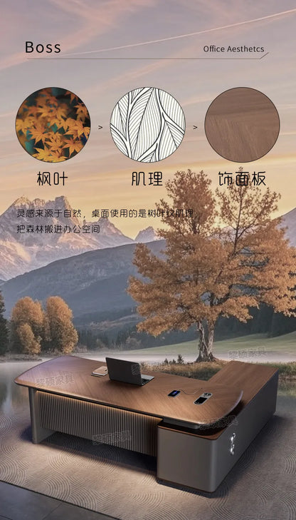 Fashion Large Size Office Desk Luxury Design Save Space Creative Computer Office Desk Executive Meuble Bureau Home Products
