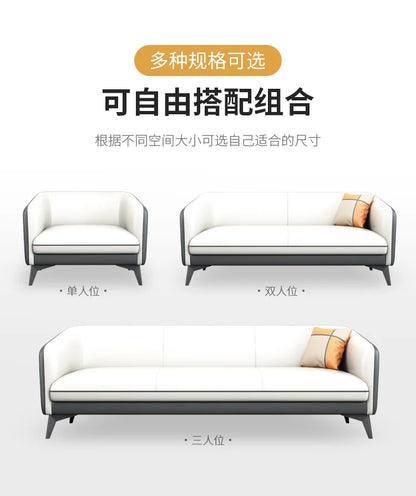 Office Sofa Business Reception Modern Simple Meeting Hotel Lobby Resting Area Office Sofa Coffee Table Set
