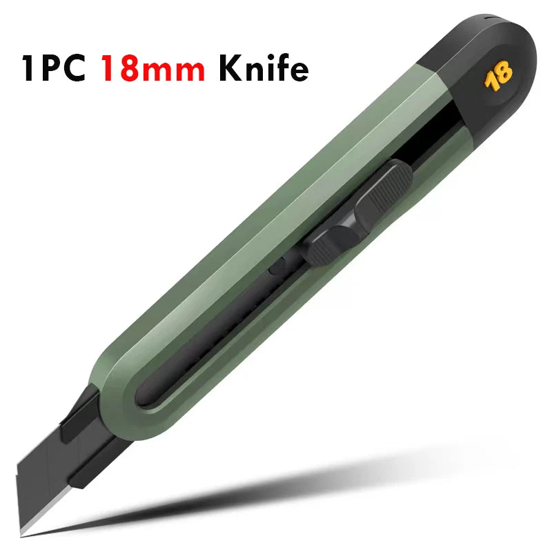 Deli 3pc Set Utility Knife Art Carving Knife Cutter School Suplies Cut Tools Wallpaper Stationery Express Delivery Safe Knife