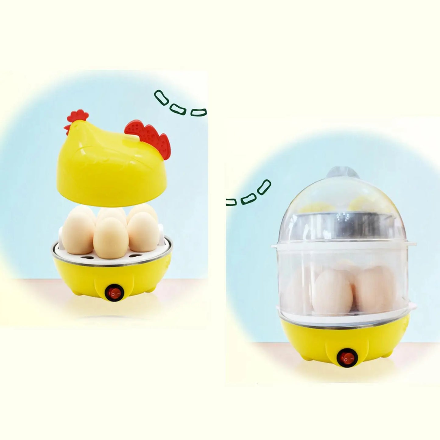 Egg Cooker Auto Shut Off Fast Heated Steaming Multifunction Gadgets Egg Steamer for Breakfast Dining Kitchen Tools Cooking Home
