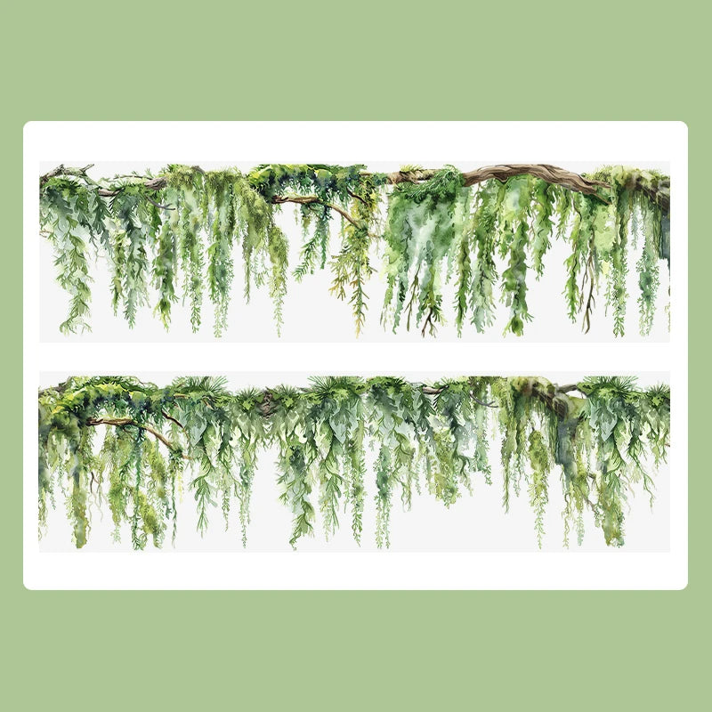 Mr. Paper, 200cm/roll, Flower, Branch, Leaf, Vine Theme Tape, Scrapbook, Photo Frame, Diary, Decorative Sticker Tape
