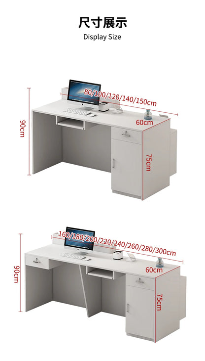 Office Bar Counter Cashier Counter Simple Custom Reception Desk Beauty Salon Escritorio De Recepcion Commercial Furniture