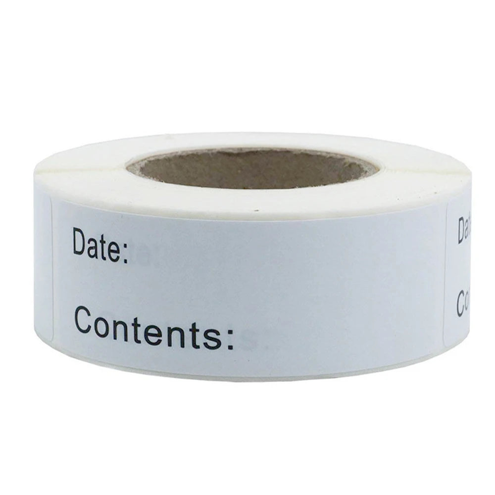 Dissolvable Food Labels By Food Safe 1x3'' Kitchen Storage Freezer Stickers Perfect For Reusable Containers 250 Labels Per Roll
