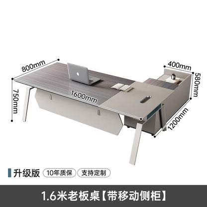 Living Room Lshaped Office Desk Luxury Design Chinese Style Fashion Office Desk Interior Escritorio Oficina Postmodern Furniture