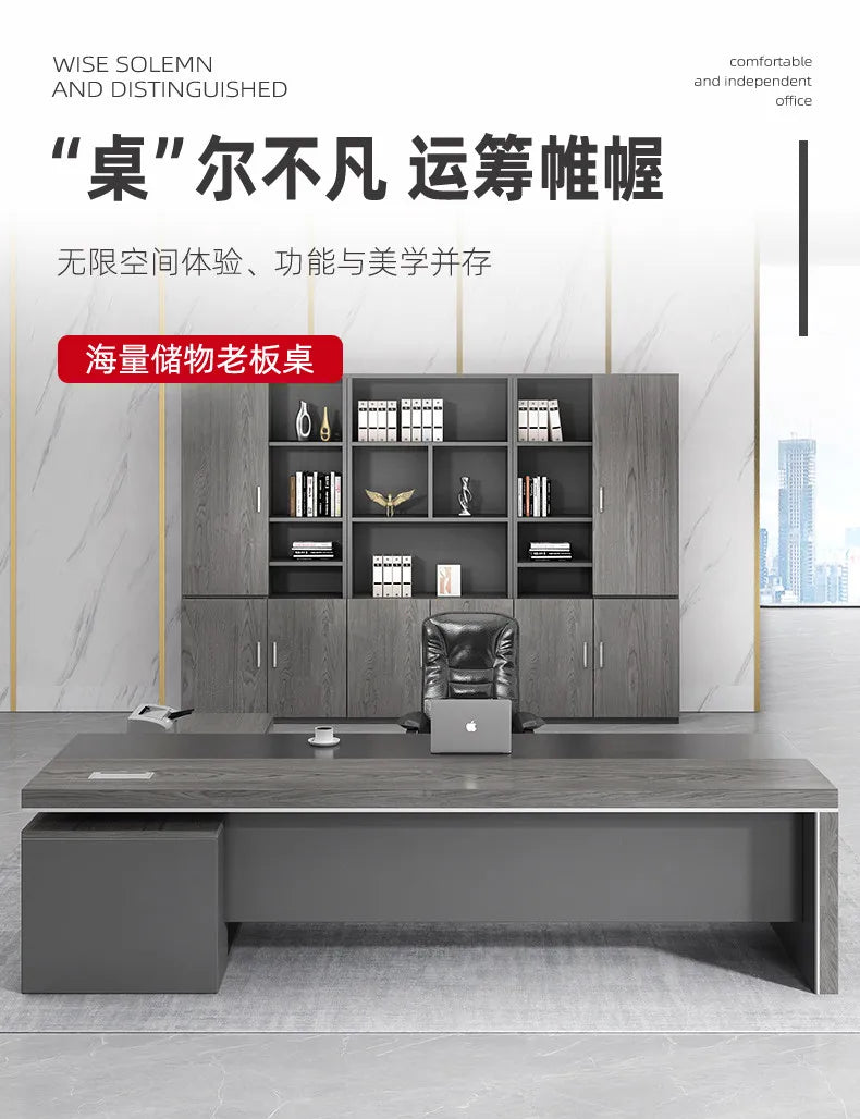 Modern Computer Office Desk Wooden Study Minimalist Save Space Interior Office Desk Fashion Meuble Bureau Ornaments Accessories
