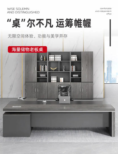 Modern Computer Office Desk Wooden Study Minimalist Save Space Interior Office Desk Fashion Meuble Bureau Ornaments Accessories
