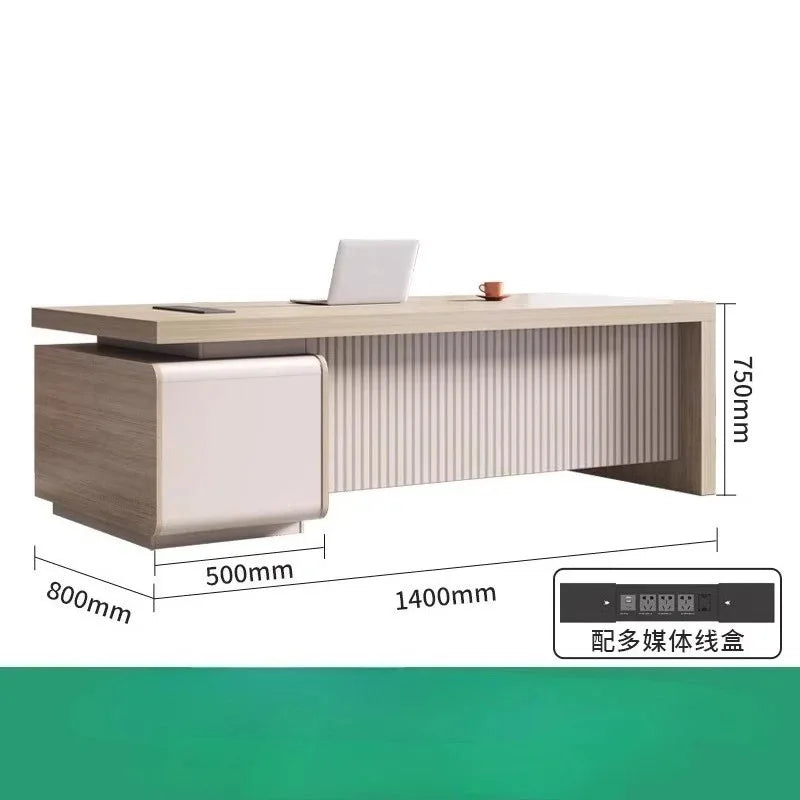 Modern European Floor Office Desk Standing Design Large Sedentary Table Ideal Productivity Style Muebles Oficina Furniture
