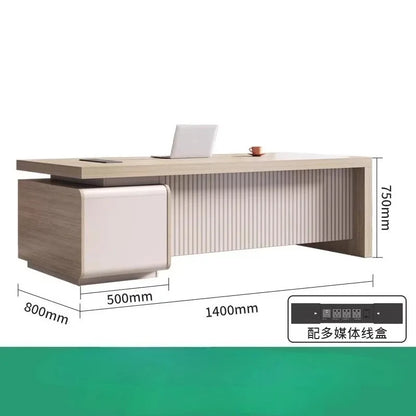 Modern European Floor Office Desk Standing Design Large Sedentary Table Ideal Productivity Style Muebles Oficina Furniture