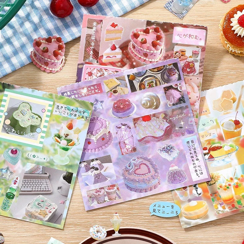 2Style 30Pcs/bag Food Sticker Book DIY Handbook Scrapbook Photo Frame Envelope Phone Case Stickers Scrapbooking Journal Stickers