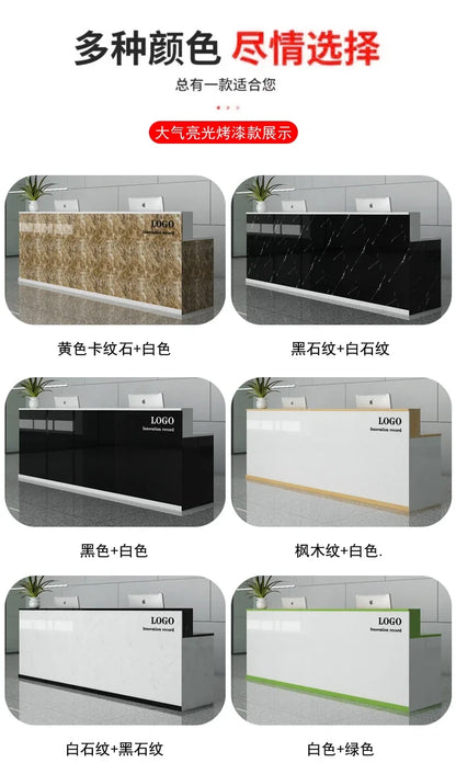 Office Design Reception Desks BeautyModern Checkout Counter Reception Desks Luxury Salon Mostrador Negocio Commercial Furniture