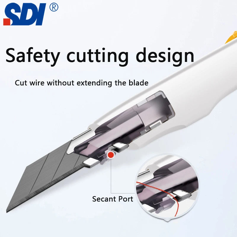 SDI Anti-shaking Utility Knife Automatic Locking box cutter cute RetracCtable cuchillos For Wallpaper Sculpture Snap Off Cutting