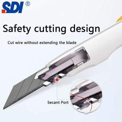 SDI Anti-shaking Utility Knife Automatic Locking box cutter cute RetracCtable cuchillos For Wallpaper Sculpture Snap Off Cutting