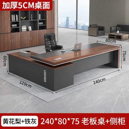 Modern Computer Office Desk Wooden Study Minimalist Save Space Interior Office Desk Fashion Meuble Bureau Ornaments Accessories