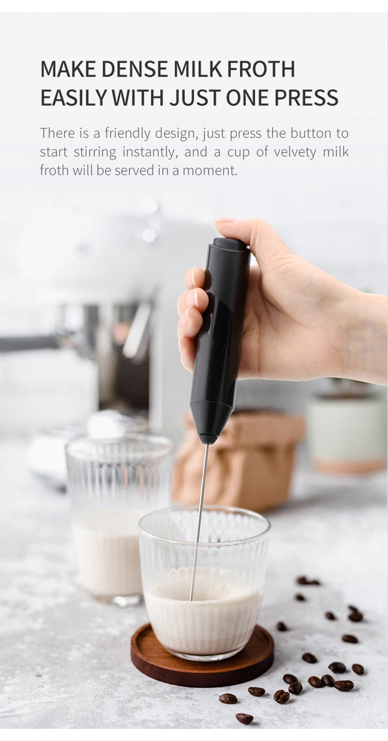 Portable Mini Electric Milk Frother Foamer Coffee Foam Egg Beater Cappuccino Stirrer Food Blender Kitchen with Stand Whisk Tools