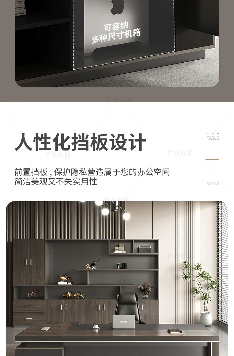 Wooden Lshaped Office Desk Modern Computer Standing Organizers Office Desk Space Saving Escritorio Oficina Postmodern Furniture