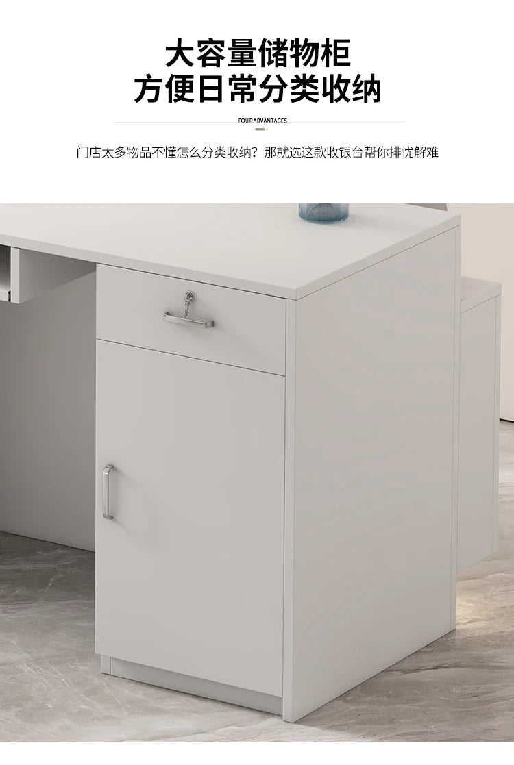 Office Bar Counter Cashier Counter Simple Custom Reception Desk Beauty Salon Escritorio De Recepcion Commercial Furniture