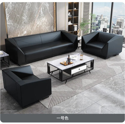 Office Sofa Simple Modern Three-person Minimalist Office Sofa Leisure Meeting Business Reception Coffee Table Combination
