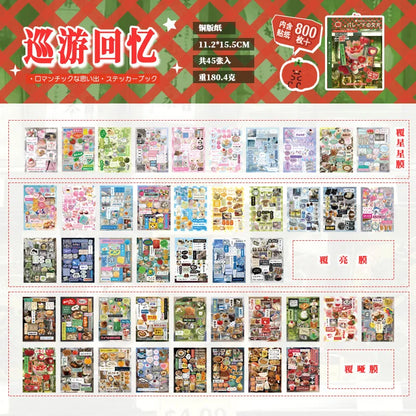 Mr. Paper 45 Sheets/book Creative Sticker Book Used of DIY Phone Case Photo Frame Album Scrapbook Retro Decoration Art Stickers