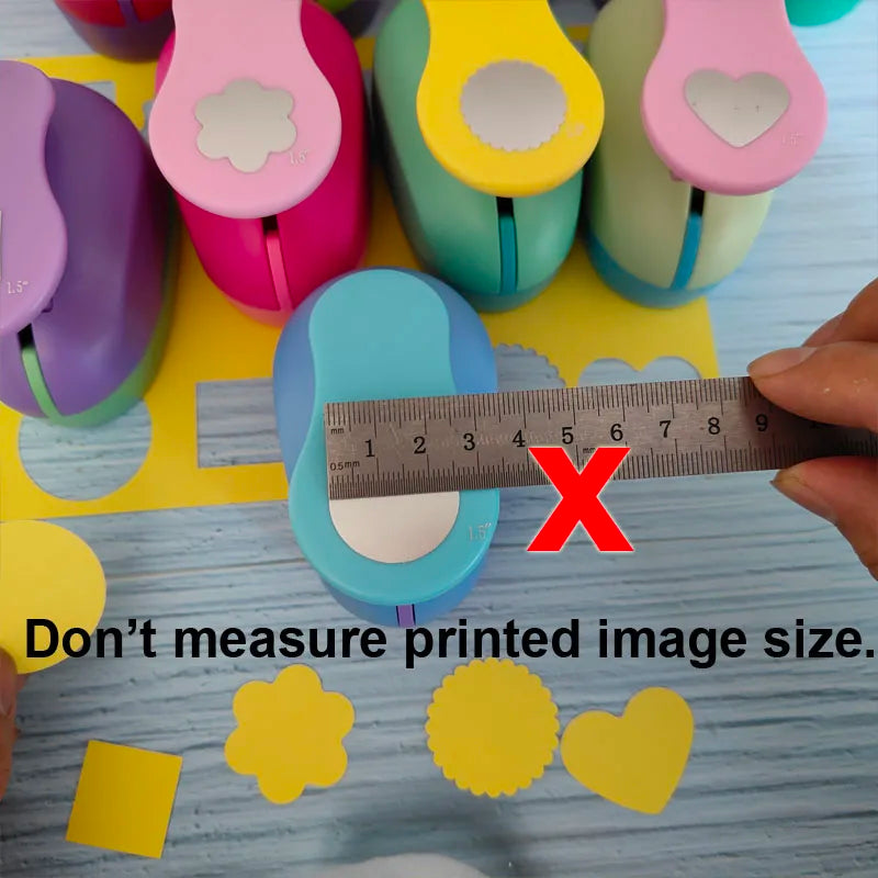 1.5'' 2" 3" DIY Paper Tag Photo Frame Card Cutter Scrapbook Large-scale Embossing device Hole Punch Kids Handmade Craft Gift Cut