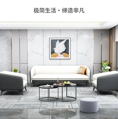 Office Sofa Business Reception Modern Simple Meeting Hotel Lobby Resting Area Office Sofa Coffee Table Set
